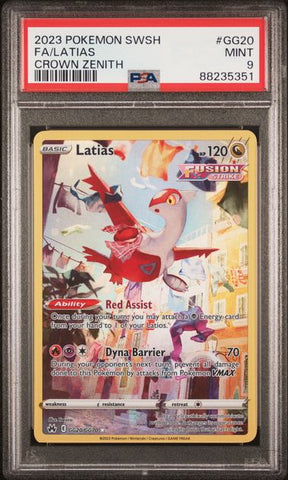 Latias #GG20 PSA 9 [Crown Zenith]
