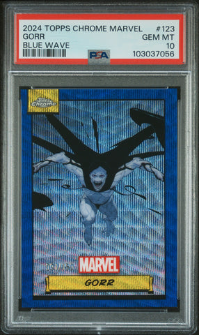 Gorr [Blue Wave] #123 091/150 PSA 10 [Topps Chrome Marvel 2024]