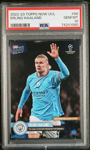 Erling Haaland #90 PSA 10 [2022-23 Topps Now UCL]