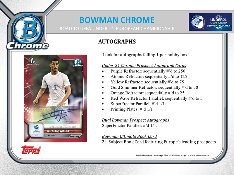 Topps Bowman Chrome U21 EURO 2023 - Hobby Box