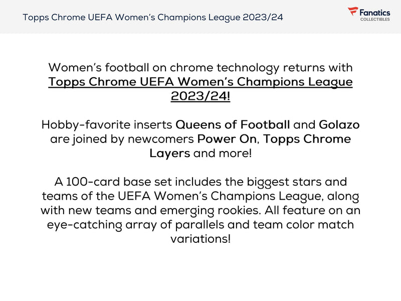 Topps Chrome UEFA Women's Champions League 2023/24 - Value Box