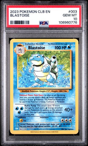 Blastoise #3 PSA 10 [Pokemon CLB Trading Card Game Classic 2023]
