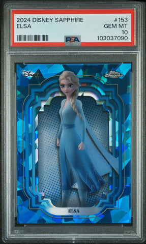 Elsa #153 PSA 10 [Topps Chrome Disney Sapphire Edition 2024]
