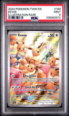 Eevee [Illustration Rare] #188 PSA 9 [Pokemon Twilight Masquerade 2024]