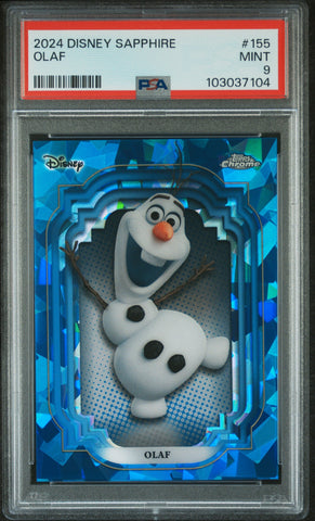 Olaf #155 PSA 9 [Topps Chrome Disney Sapphire Edition 2024]