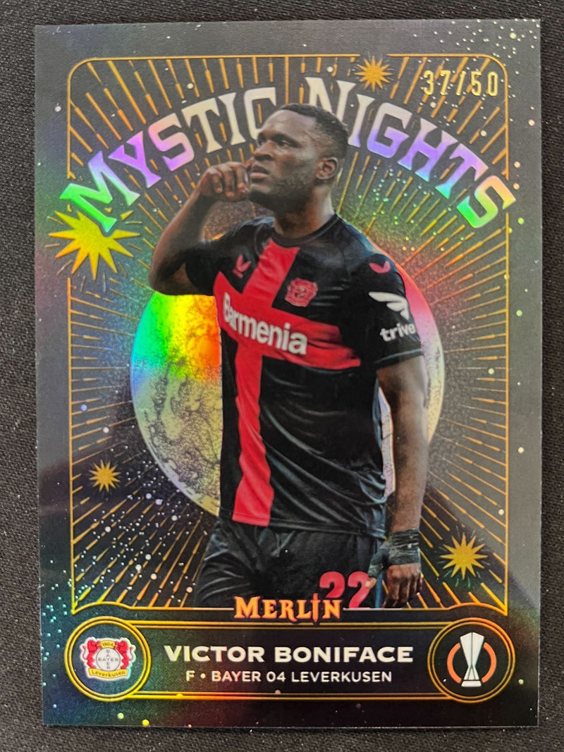 Victor Boniface /50 Mystic Nights [2024 Topps Merlin UEFA Chrome]