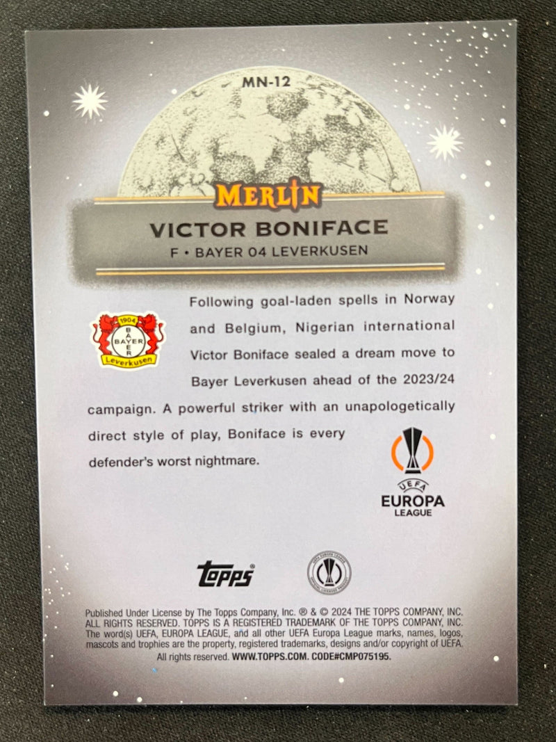 Victor Boniface /50 Mystic Nights [2024 Topps Merlin UEFA Chrome]