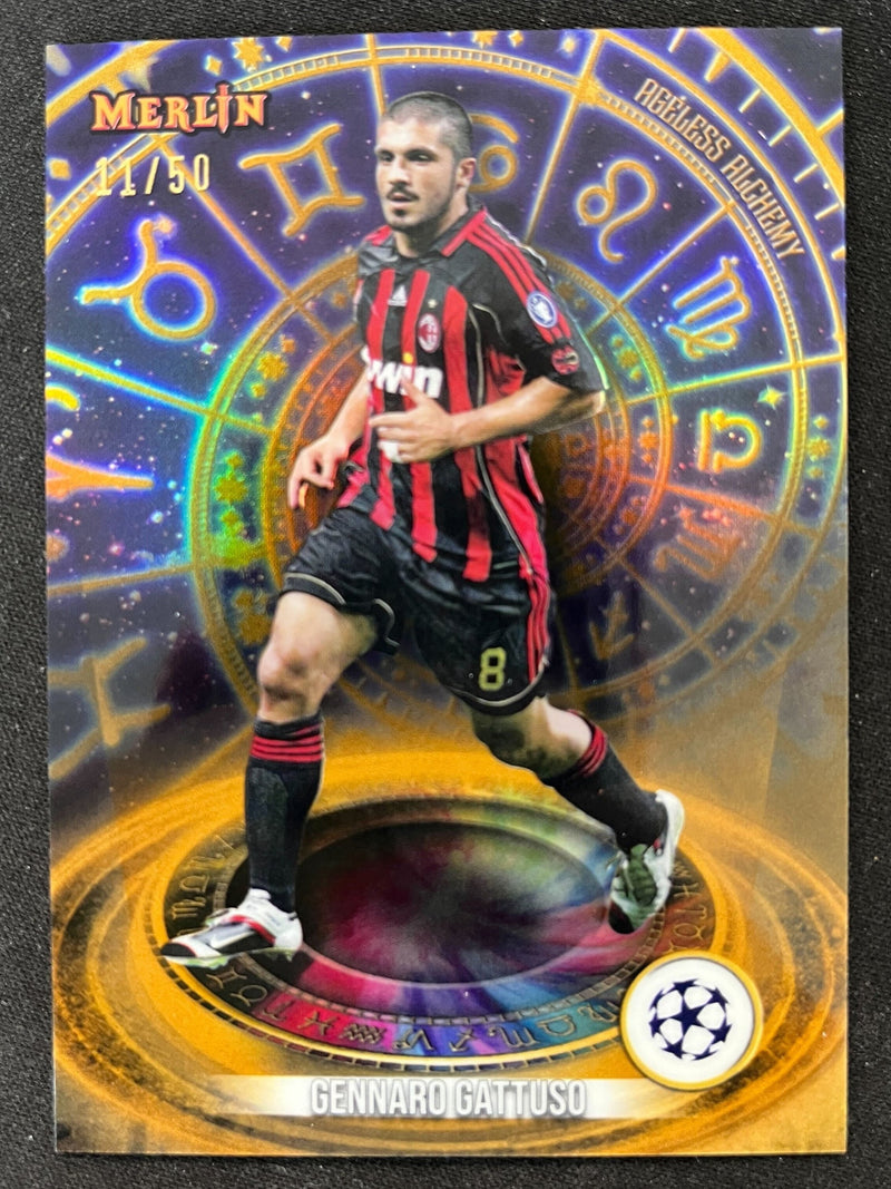 Gennaro Gattuso /50 Ageless Alchemy [2024 Topps Merlin UEFA Chrome]