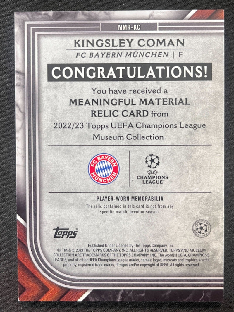 Kingsley Coman /150 Player-Worn Patch [2023 Topps Museum Collection UCC]