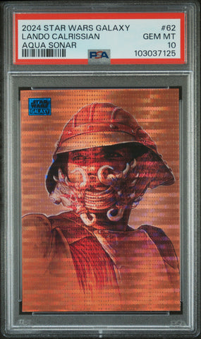 Lando Calrissian [Aqua Sonar] #62 103/199 PSA 10 [Topps Chrome Star Wars Galaxy 2024]