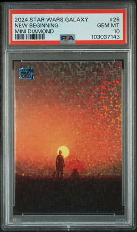 New Beginning [Mini Diamond] #29 PSA 10 [Topps Chrome Star Wars Galaxy 2024]