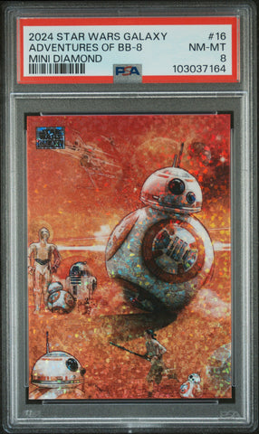 Adventures Of BB-8 [Mini Diamond] #16 PSA 8 [Topps Chrome Star Wars Galaxy 2024]