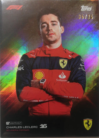 Charles Leclerc [Bronze Parallel] 35/75 NM [Topps F1 Lights Out 2022]