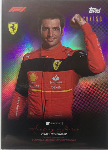 Carlos Sainz [Pink Parallel] 078/150 NM [Topps F1 Lights Out 2022]