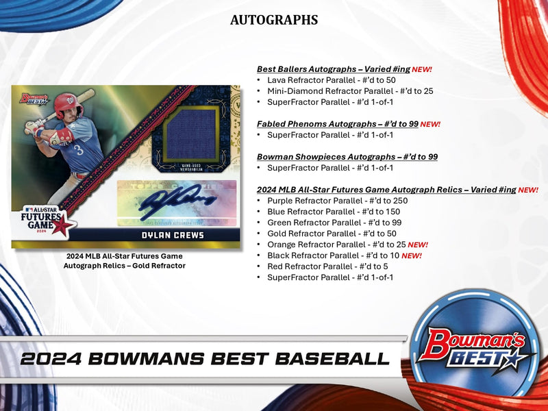 Topps Bowman's Best Baseball 2024 - Hobby Box