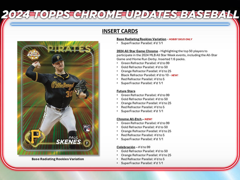 Topps Chrome Updates Baseball 2024 - Jumbo Box