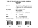 Topps Heritage High Number Baseball 2024 - Value Box