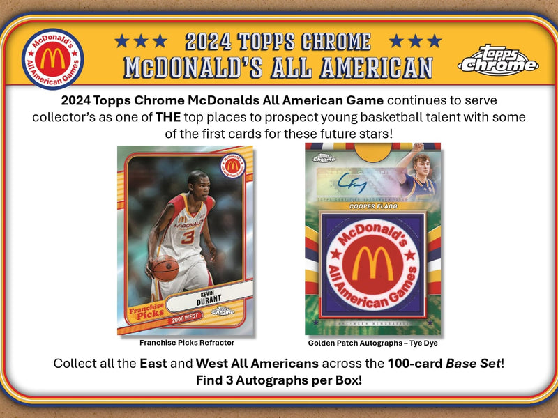 Topps Chrome McDonalds All American Basketball 2024 - Hobby Box