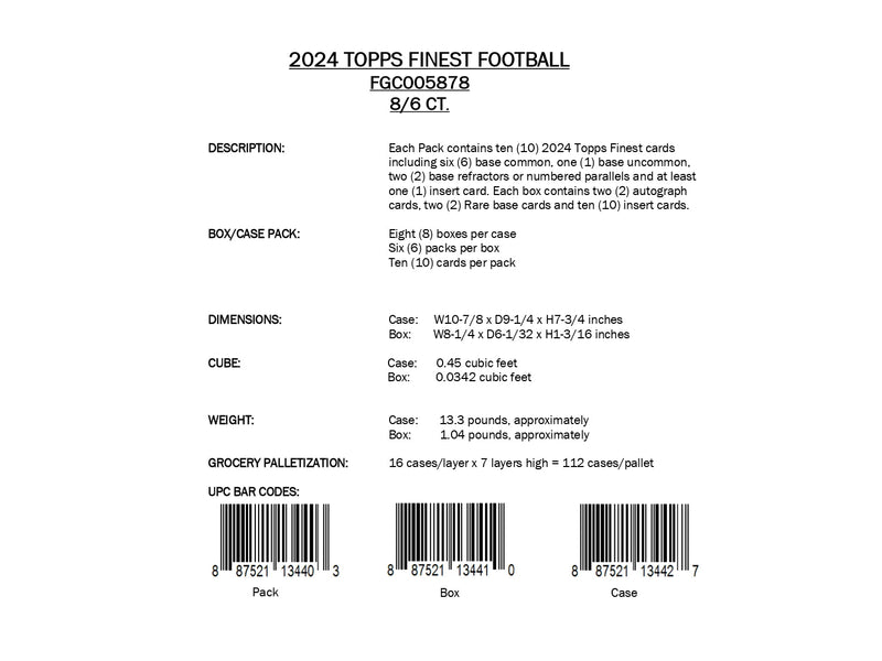 Topps Finest Football 2024 - Hobby Box