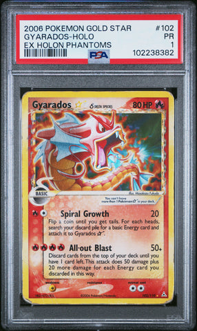Gyarados Holo [Ex Holon Phantoms] #102 PSA 1 [Ex Holon Phantoms 2006]