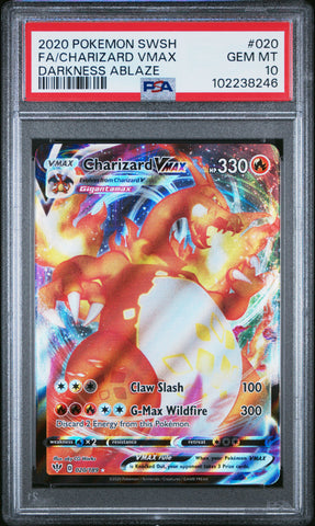Fa/Charizard Vmax [Darkness Ablaze] #020 PSA 10 [Darkness Ablaze 2020]