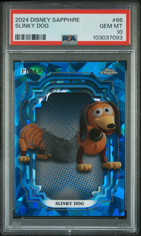 Slinky Dog #66 PSA 10 [Topps Chrome Disney Sapphire Edition 2024]