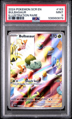 Bulbasaur [Illustration Rare] #143 PSA 9 [Pokemon Stellar Crown 2024]