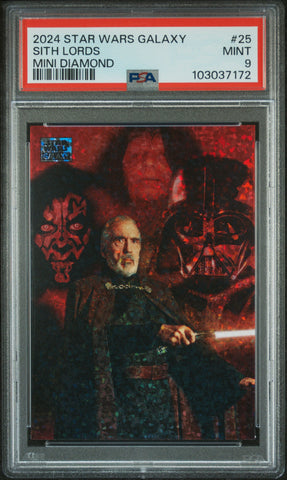 Sith Lords [Mini Diamond] #25 PSA 9 [Topps Chrome Star Wars Galaxy 2024]