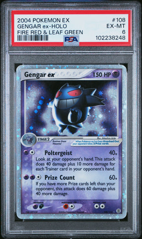 Gengar Ex-Holo [Fire Red & Leaf Green] #108 PSA 6 [Ex Fire Red & Leaf Green 2004]