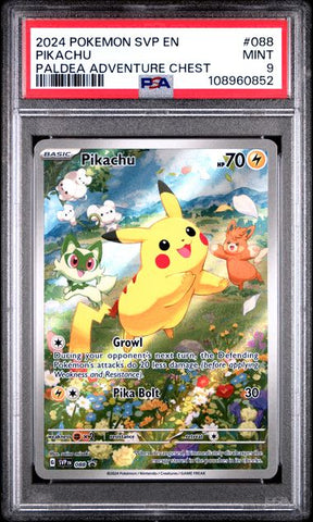 Pikachu [Paldea Adventure Chest] #88 PSA 9 [Pokemon SVP Black Star Promo 2024]