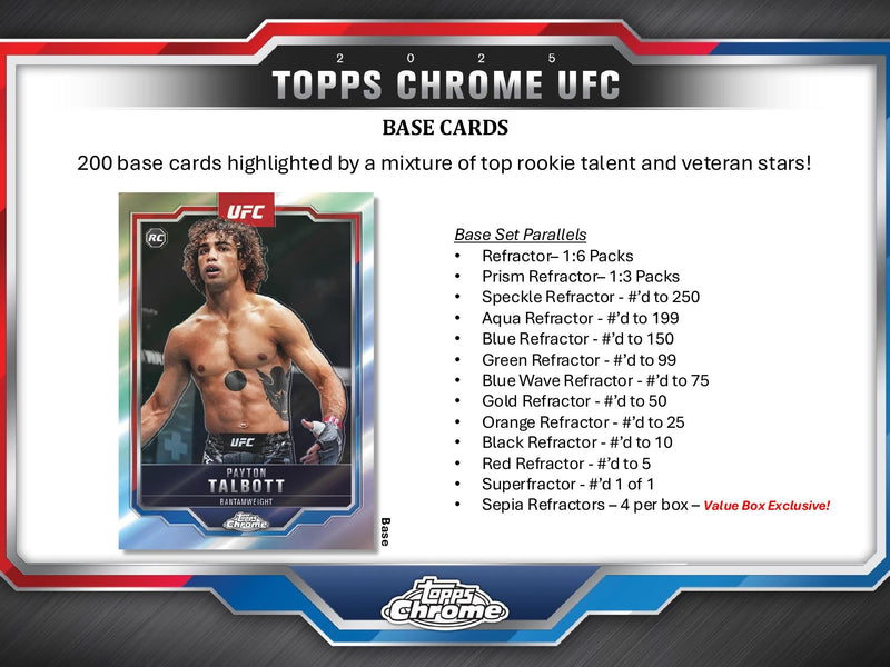 Topps Chrome UFC 2025 - Value Box