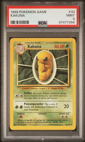 Kakuna #33 PSA 9 [Pokemon Game 1999]