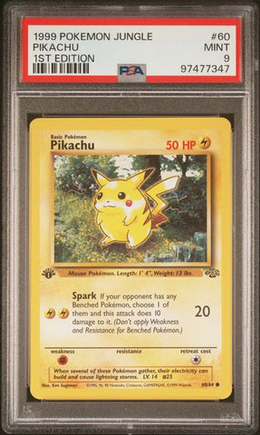 Pikachu [1st Edition] #60 PSA 9 [Pokemon Jungle 1999]