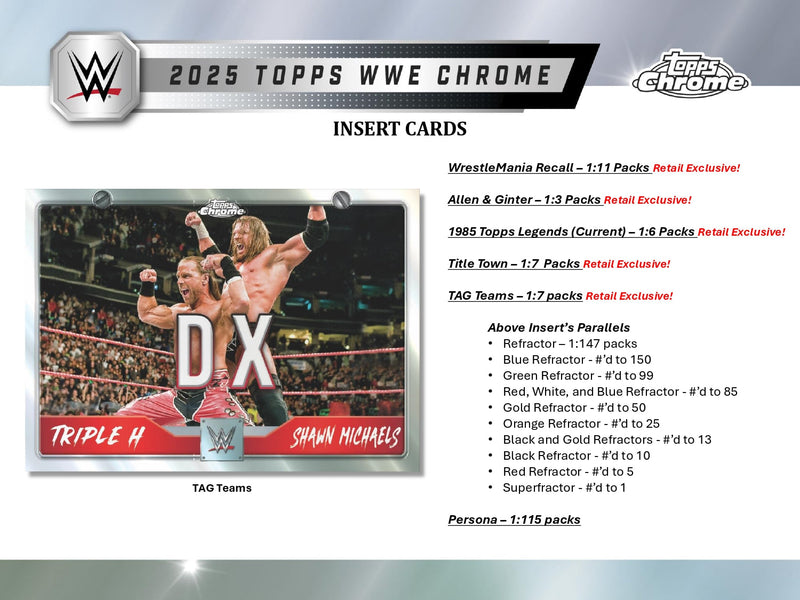 Topps Chrome WWE 2025 - Mega Box