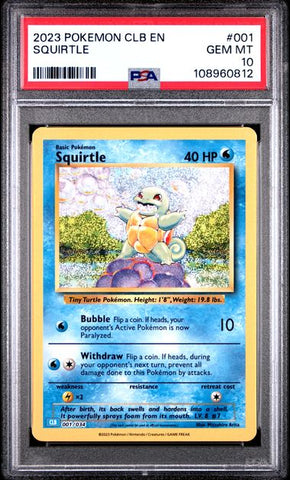 Squirtle #1 PSA 10 [Pokemon CLB Trading Card Game Classic 2023]