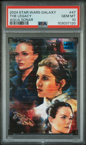 The Legacy [Aqua Sonar] #47 048/199 PSA 10 [Topps Chrome Star Wars Galaxy 2024]