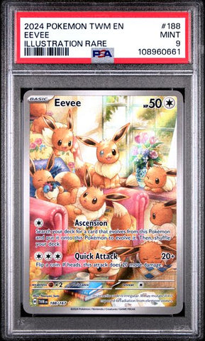 Eevee [Illustration Rare] #188 PSA 9 [Pokemon Twilight Masquerade 2024]