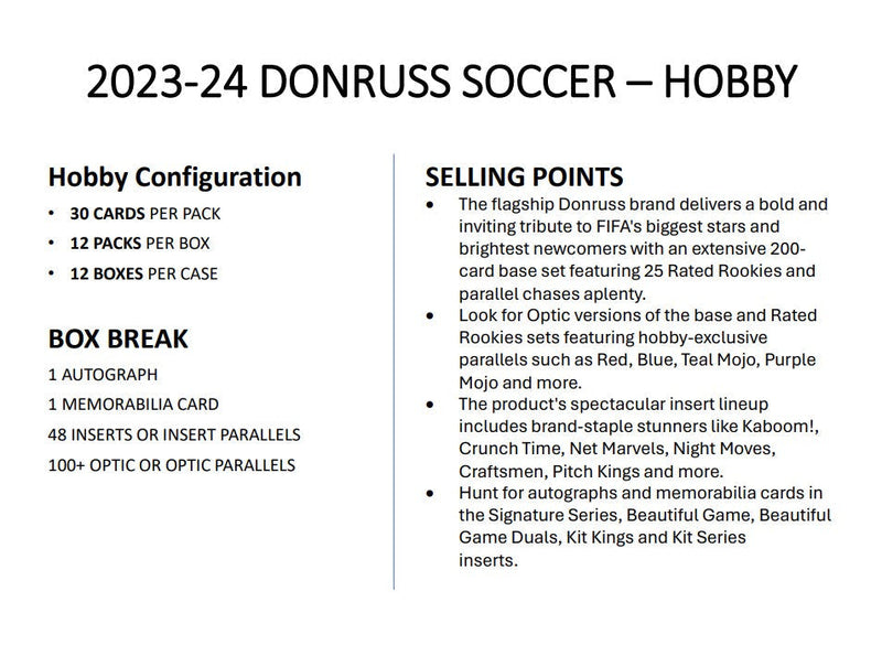 Panini Donruss Soccer 2023/24 - Hobby Box