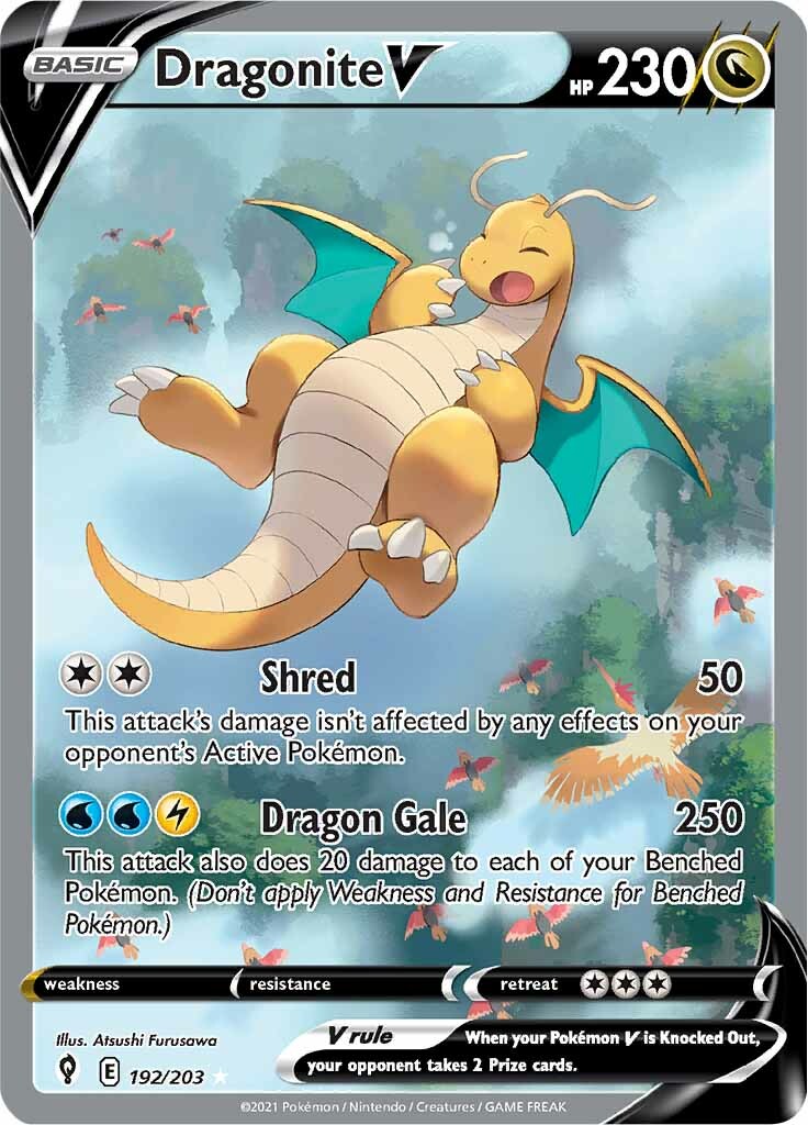 Dragonite V (192/203) [Sword & Shield: Evolving Skies]