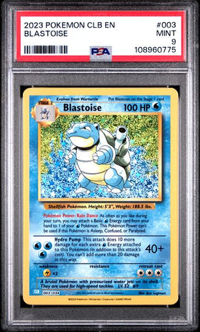 Blastoise #3 PSA 9 [Pokemon CLB Trading Card Game Classic 2023]