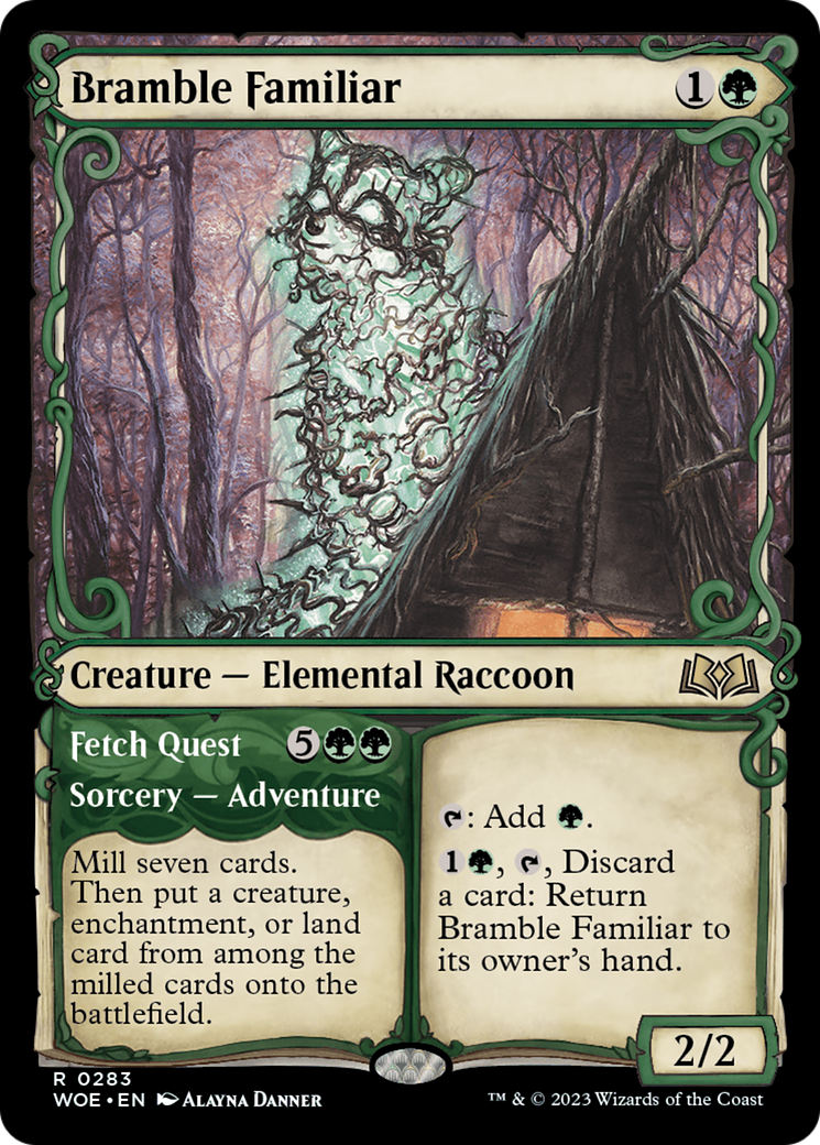 Bramble Familiar // Fetch Quest (Showcase) [Wilds of Eldraine]