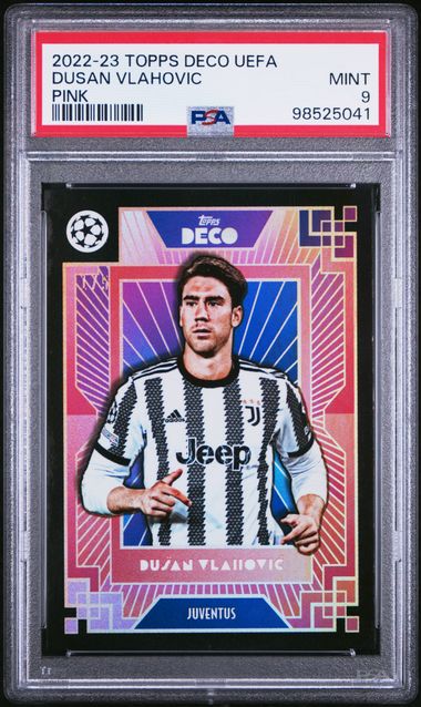 Dusan Vlahovic Pink /5 PSA 9 [2022-23 Topps Deco Uefa]