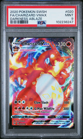 Fa/Charizard Vmax [Darkness Ablaze] #020 PSA 9 [Darkness Ablaze 2020]