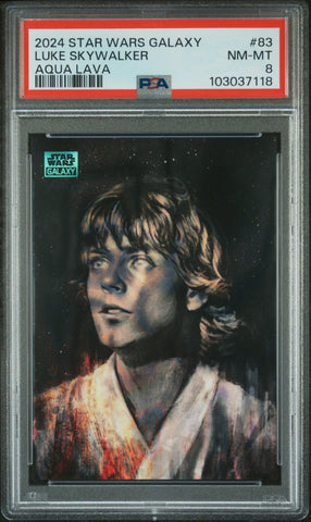 Luke Skywalker [Aqua Lava] #83 126/175 PSA 8 [Topps Chrome Star Wars Galaxy 2024]