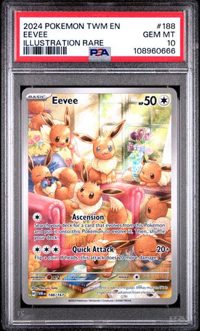 Eevee [Illustration Rare] #188 PSA 10 [Pokemon Twilight Masquerade 2024]