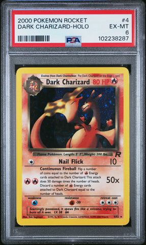 Dark Charizard Holo #4 PSA 6 [Team Rocket 2000]