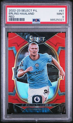 Erling Haaland #61 Red Prizm PSA 9 [2022-23 Panini Select EPL]