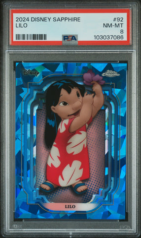 Lilo #92 PSA 8 [Topps Chrome Disney Sapphire Edition 2024]