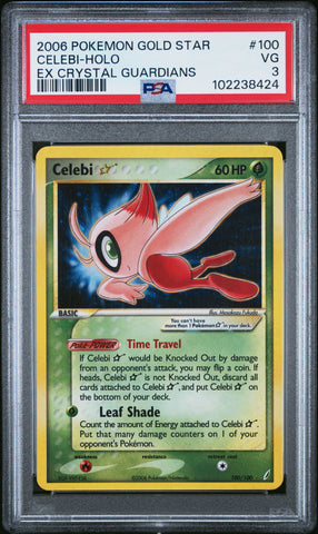 Celebi-Holo [Ex Crystal Guardians] #100 PSA 3 [Ex Crystal Guardians 2006]