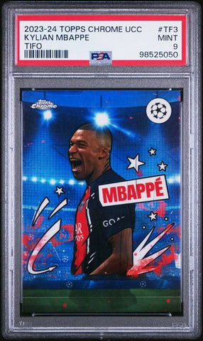 Kylian Mbappe #TF3 TIFO PSA 9 [2023-24 Topps Chrome Uefa Club Competitions]
